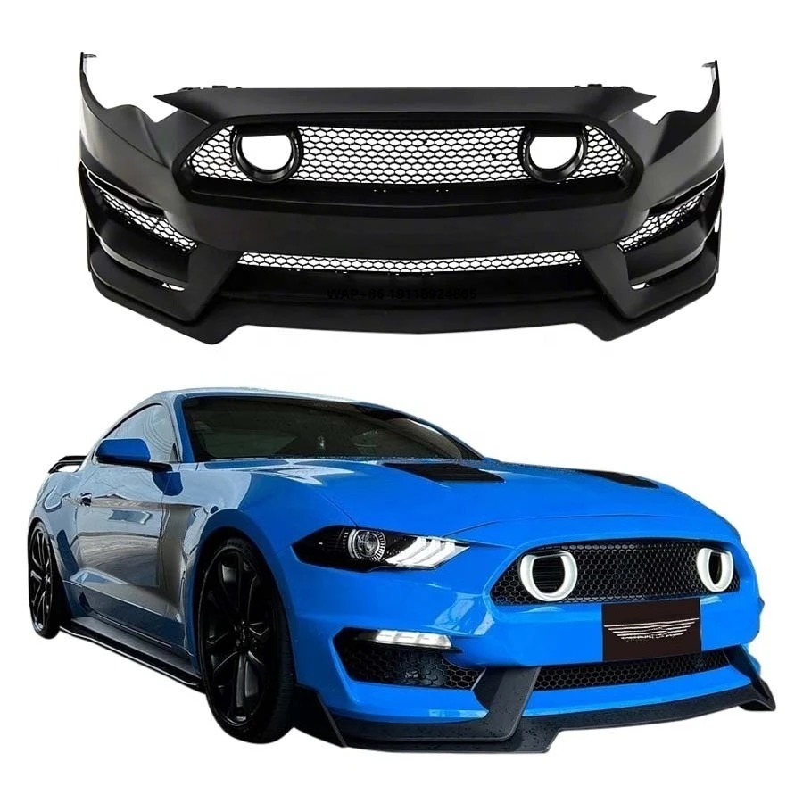 GT350 Style LED Turn Signal Front Bumper Grille Body Kits for 2018-2023 for Mustang New Car Bumpers